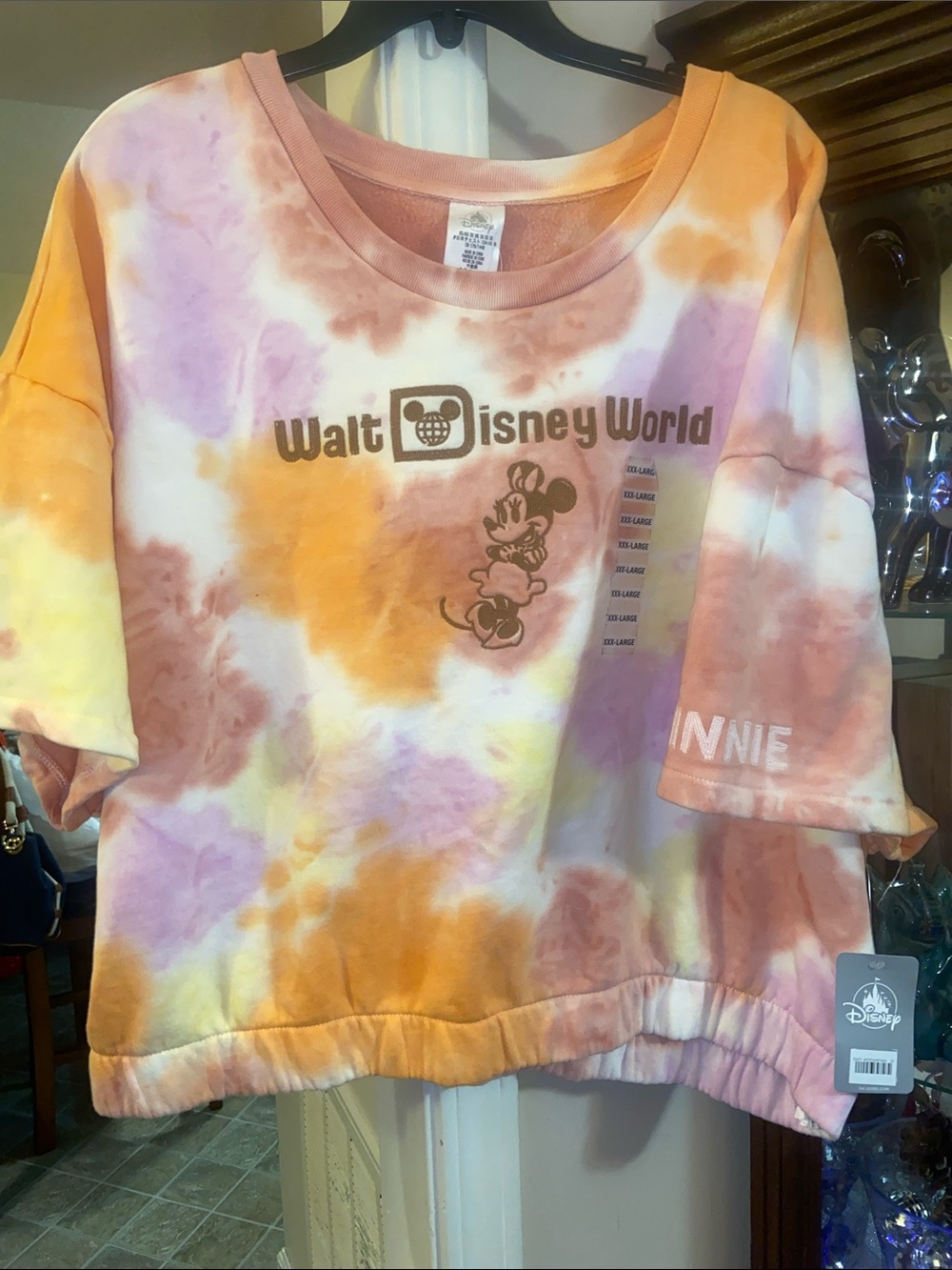 Disney World Plus Size Tie-Dye Minnie Graphic Tee - Pink, Orange, Yellow